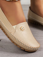 Comfortable Women's Loafers Laser Stitch Detail Flat Shoes Casual Comfortable Slip On Classic Trendy Streetwear