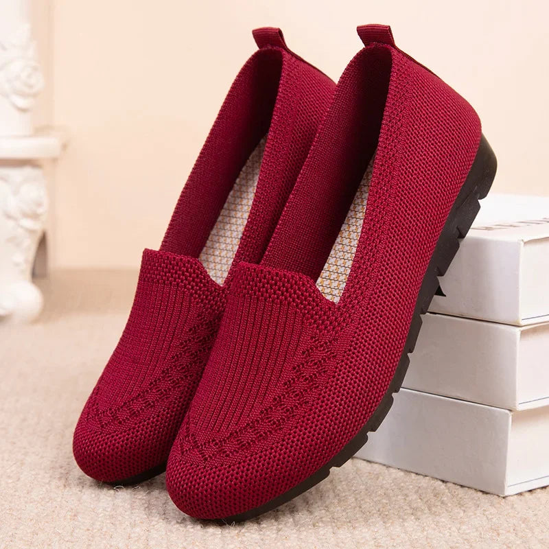Women’s Orthopedic Knit Comfort Loafers – Slip-Resistant Walking Shoes