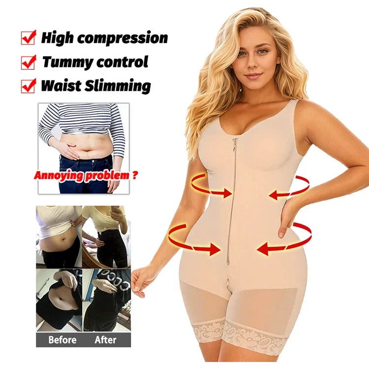 Women's Shapewear Slimming Girdle Reductive Corset Body Shaper Butt Lifter Seamless Sheath Women Compression Garments