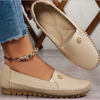 Comfortable Women's Loafers Laser Stitch Detail Flat Shoes Casual Comfortable Slip On Classic Trendy Streetwear