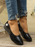 Women's Pointed Toe Ballet Flat Shoe Fashion Slip on Wedge Loafers Outdoor Comfortable Wear-resistant Non-slip Casual Boat Shoes