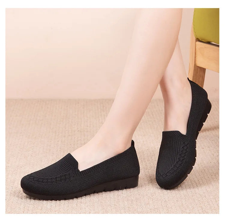 Women’s Orthopedic Knit Comfort Loafers – Slip-Resistant Walking Shoes