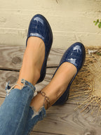 Women's Pointed Toe Ballet Flat Shoe Fashion Slip on Wedge Loafers Outdoor Comfortable Wear-resistant Non-slip Casual Boat Shoes