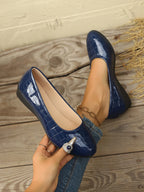 Women's Pointed Toe Ballet Flat Shoe Fashion Slip on Wedge Loafers Outdoor Comfortable Wear-resistant Non-slip Casual Boat Shoes