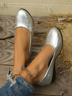 Women's Pointed Toe Ballet Flat Shoe Fashion Slip on Wedge Loafers Outdoor Comfortable Wear-resistant Non-slip Casual Boat Shoes