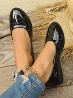 Women's Pointed Toe Ballet Flat Shoe Fashion Slip on Wedge Loafers Outdoor Comfortable Wear-resistant Non-slip Casual Boat Shoes