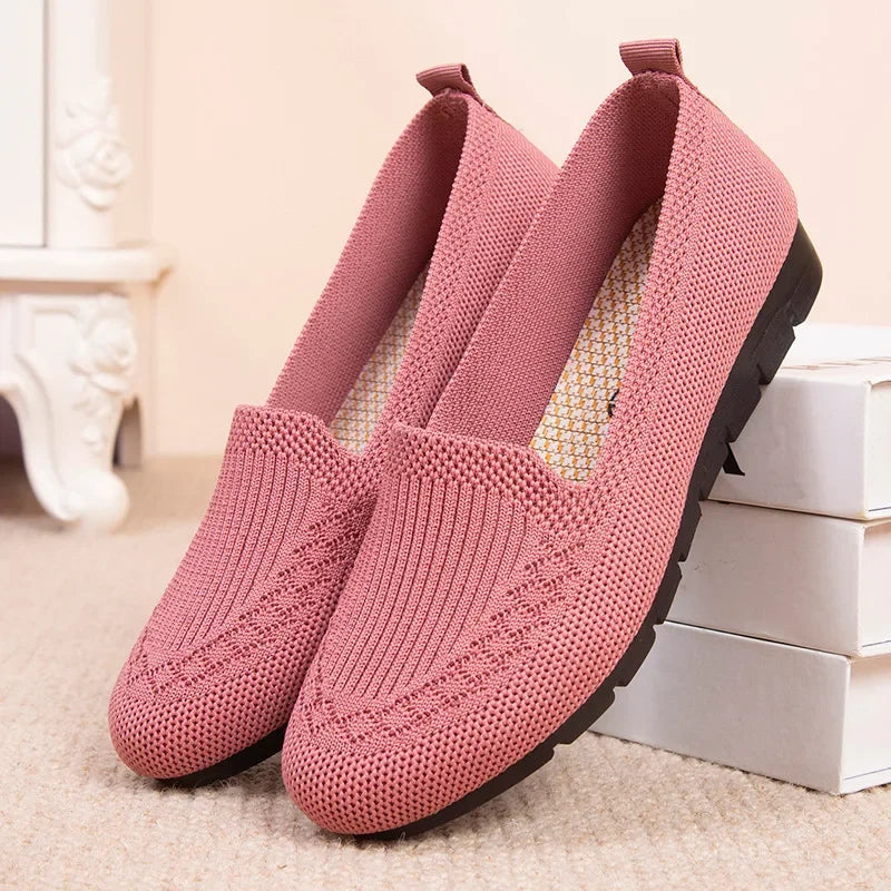 Women’s Orthopedic Knit Comfort Loafers – Slip-Resistant Walking Shoes