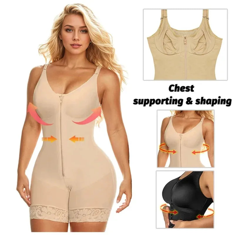 Women's Shapewear Slimming Girdle Reductive Corset Body Shaper Butt Lifter Seamless Sheath Women Compression Garments