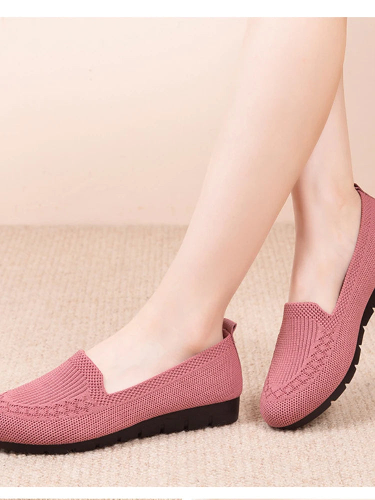 Women’s Orthopedic Knit Comfort Loafers – Slip-Resistant Walking Shoes