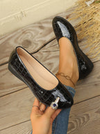 Women's Pointed Toe Ballet Flat Shoe Fashion Slip on Wedge Loafers Outdoor Comfortable Wear-resistant Non-slip Casual Boat Shoes