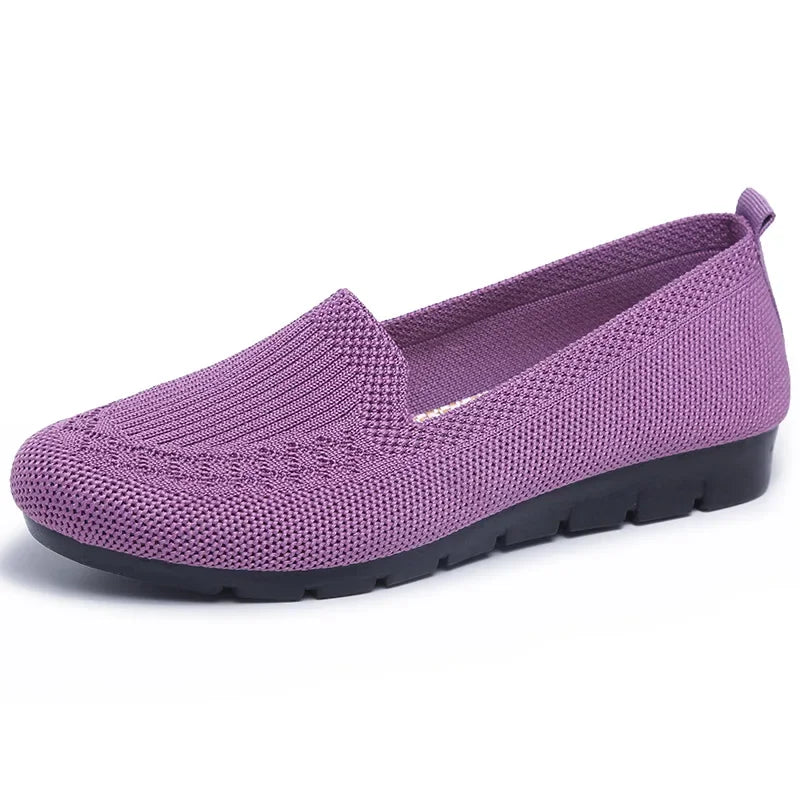 Women’s Orthopedic Knit Comfort Loafers – Slip-Resistant Walking Shoes