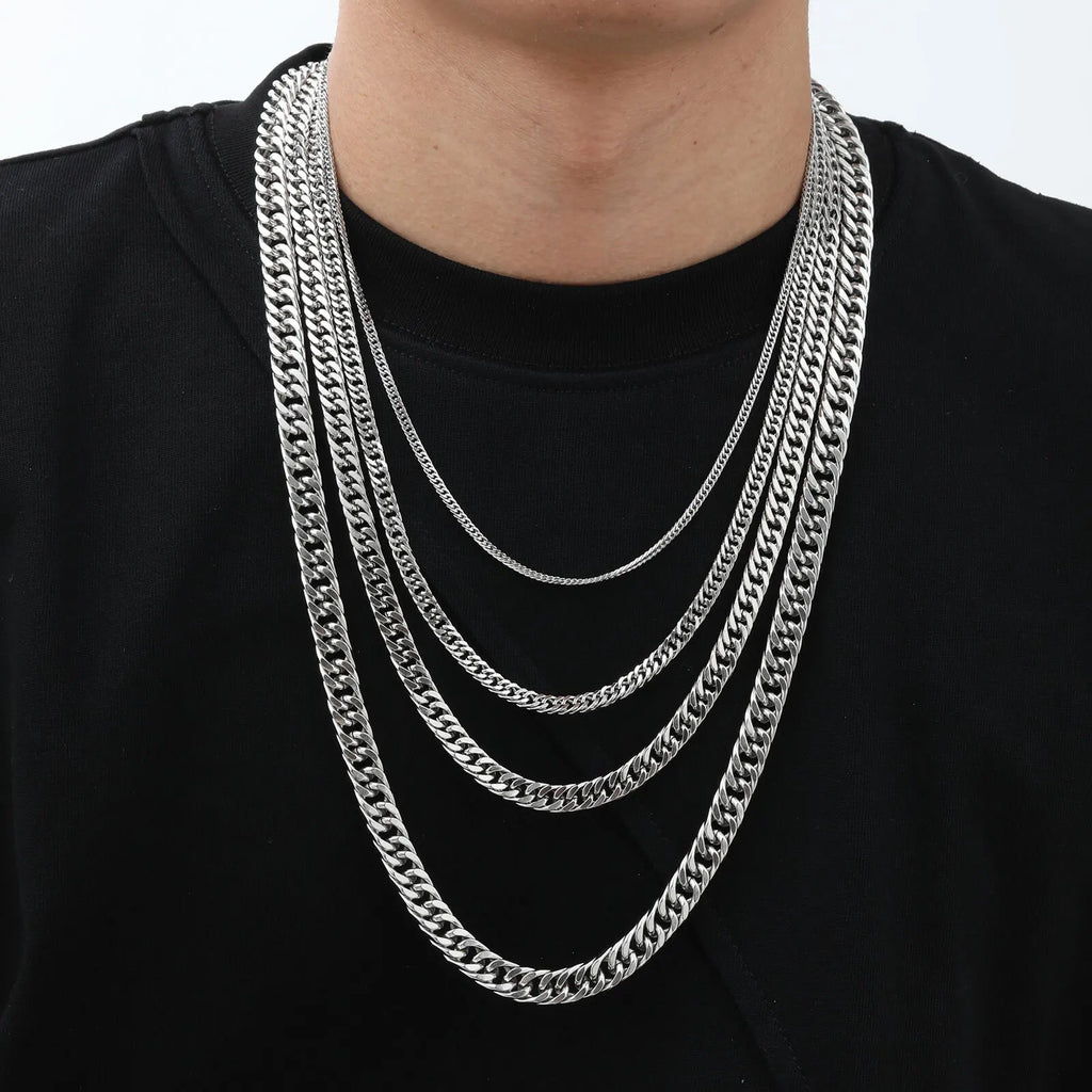 Gold Cuban chain necklace