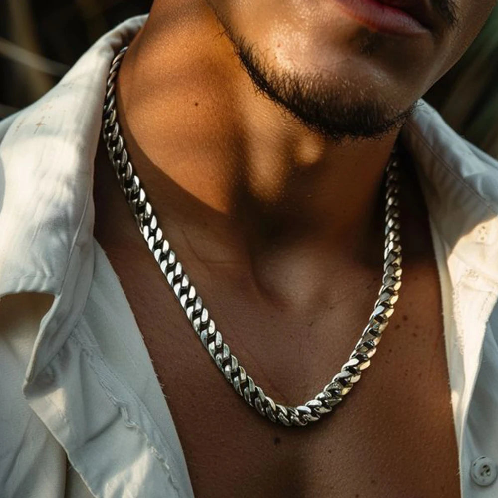 Gold Cuban chain necklace