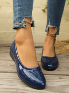 Women's Pointed Toe Ballet Flat Shoe Fashion Slip on Wedge Loafers Outdoor Comfortable Wear-resistant Non-slip Casual Boat Shoes