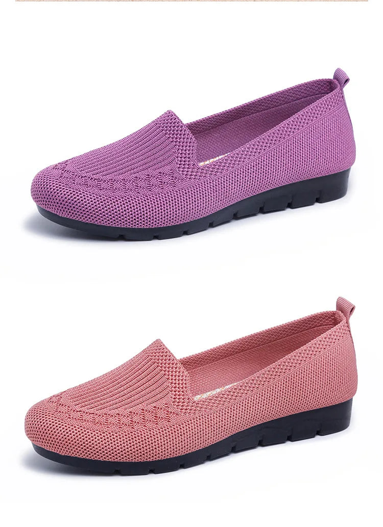 Women’s Orthopedic Knit Comfort Loafers – Slip-Resistant Walking Shoes
