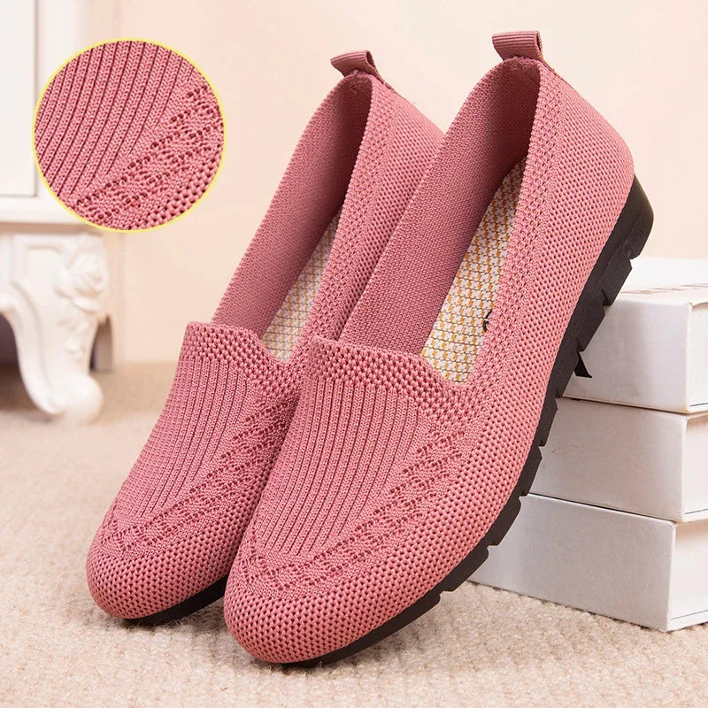 Women’s Orthopedic Knit Comfort Loafers – Slip-Resistant Walking Shoes